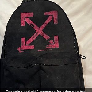 Off white back pack